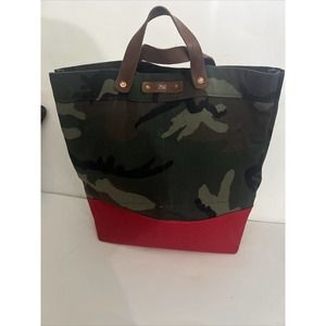 Dust Bowl Dey Goods Camo Red Base Canvas Large Bag/ Tote